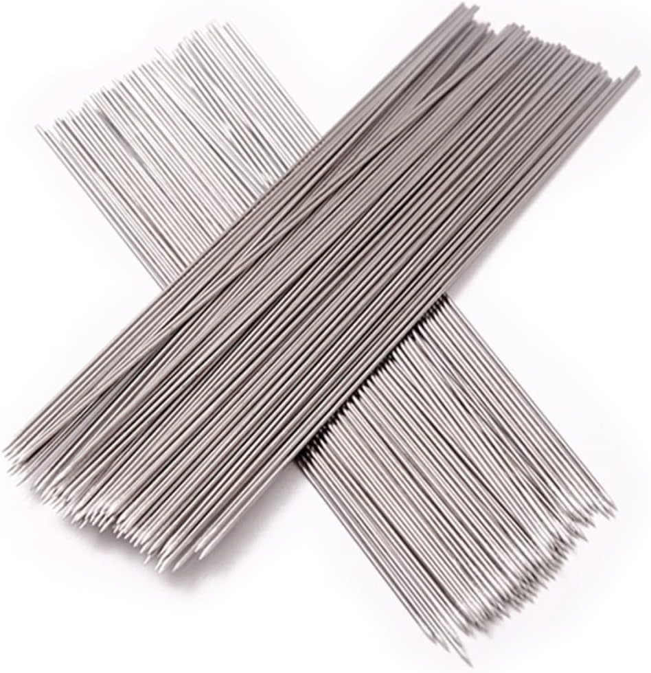Simple Practical 100pcs Bbq Skewers 1.85mm Stainless Steel Grill Needles Compact for Camping Hiking