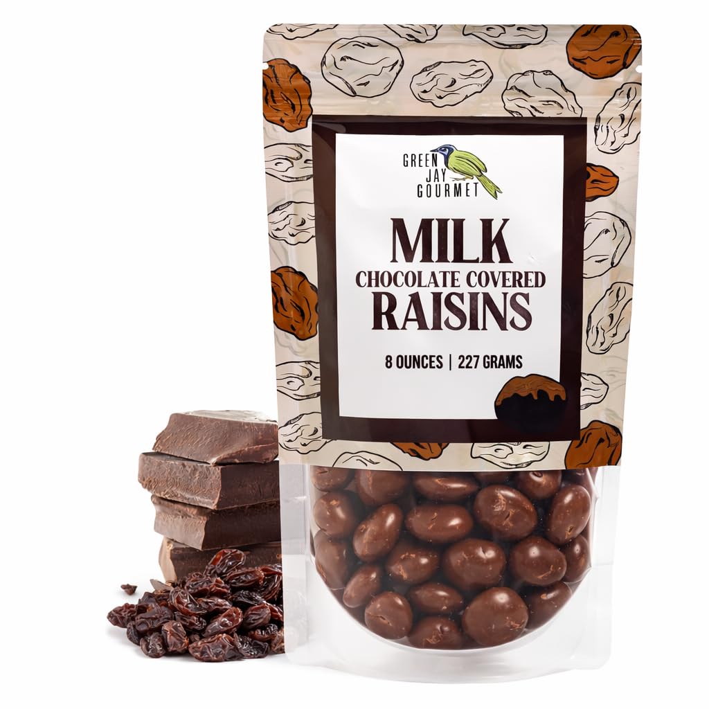 Amazon.com : Green Jay Gourmet Milk Chocolate Raisins - Handmade
