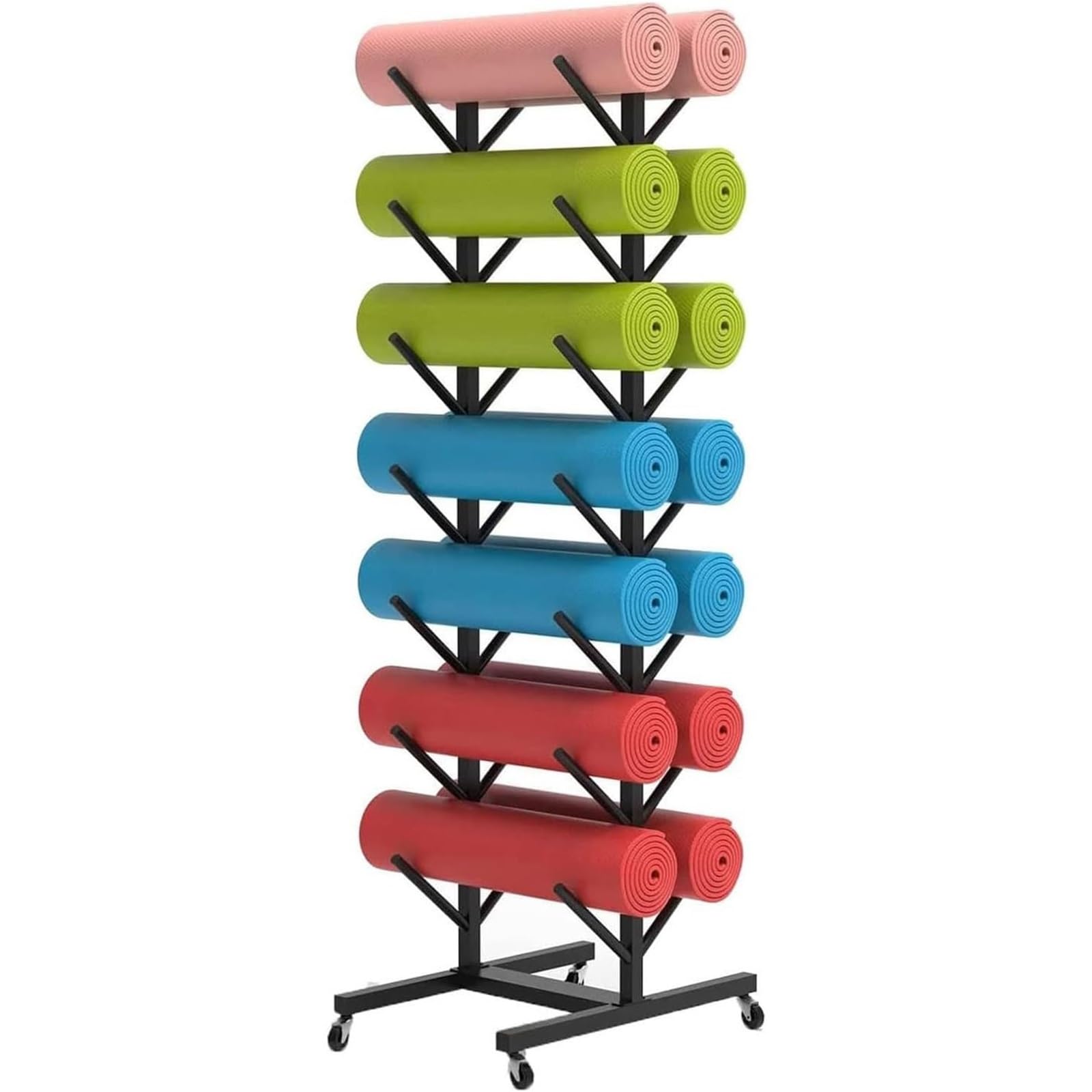 Carrito para esterillas de yoga y tablas de esquí: ahorra espacio con este soporte de 7 niveles