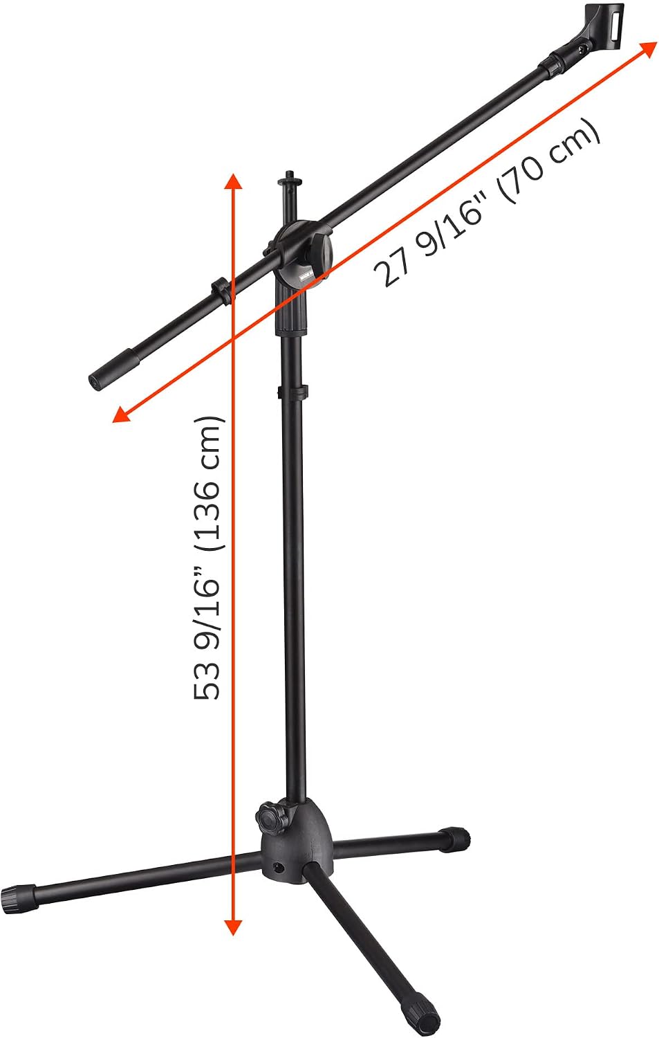 AW 10-Pack Adjustable Microphone Stand Boom Arm Mic Mount Quarter-turn Clutch Tripod Holder Audio Vocal Singing Speech Stage Outdoor Activities Stage