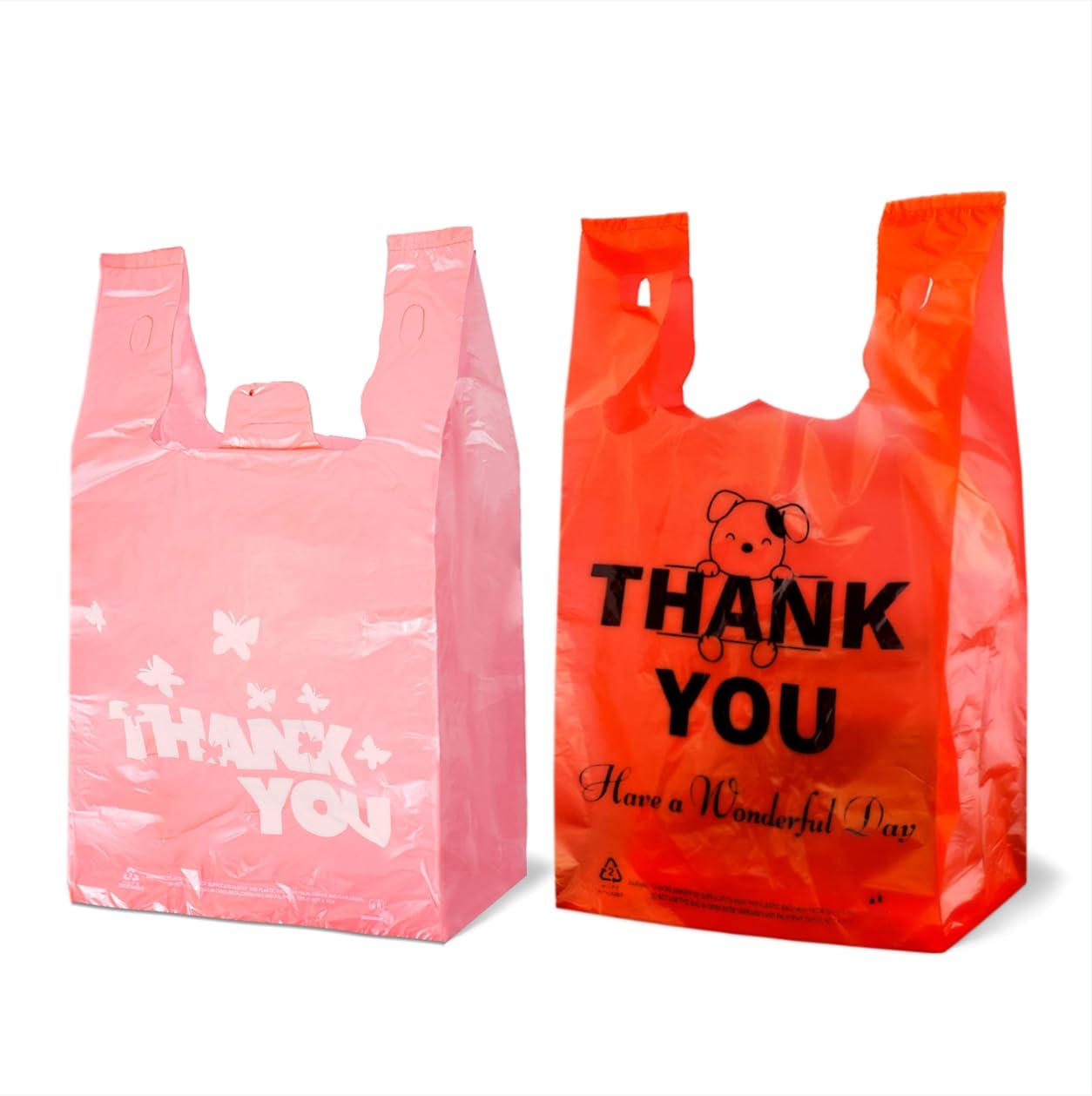 YoYoRain Large Plastic bag, T -hirt bags, Plastic Bags with handle, retail shopping bags, carry bags Merchandise Bags