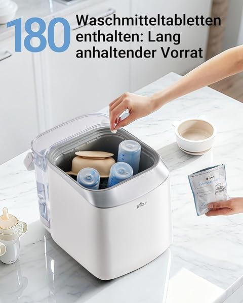 Bear Offizielle Flaschenreinigungs-Tabletten, 180 Stück – Reinigungstabletten für Bear und alle gängigen Flaschenreiniger, leistungsstark gegen Milchreste - 3