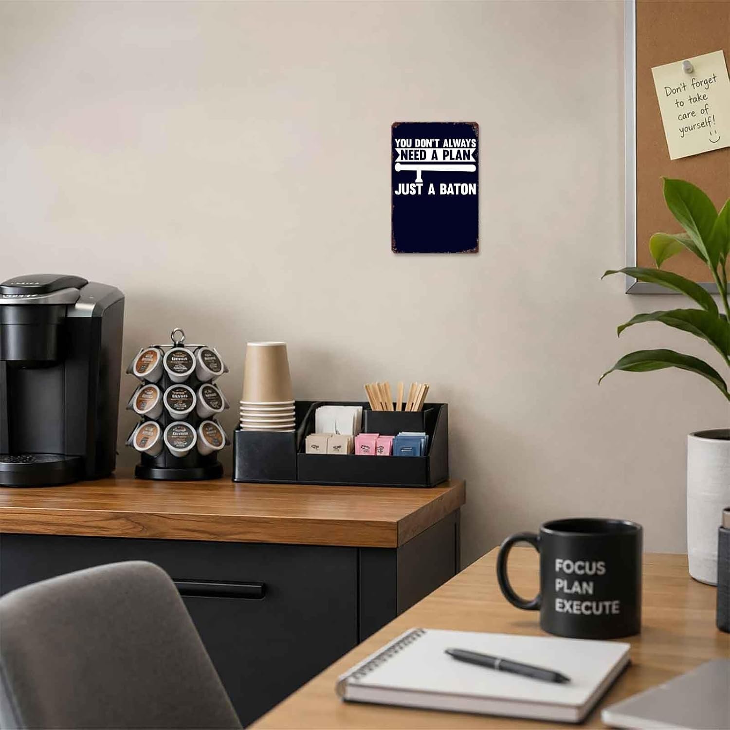 Funny Police Baton Pun Metal Sign Funny Wall Decor 8 x 12 Inch image 5