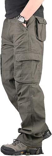 Miniatura 2 de Lilychan Pantalones cargo ligeros para hombre, pantalones de senderismo, pantalones de trabajo de combate militar, pantalones casuales con 6