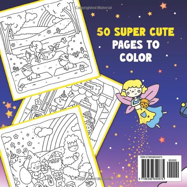 Fantasy Friends Coloring Book: Charming Hand-Drawn Creatures in Unique, Cute, and Cozy Scenes for Adults & Teens to Color image 3