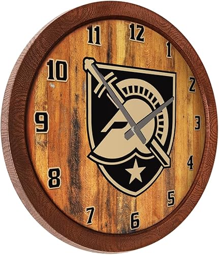 Miniatura 541 de The Fan-Brand NCAA Oklahoma Sooners: Faux Barrel Top Wall Clock Sports Team Bar Sign Décor - Home Man Cave, Party Decoration - Made On Demand