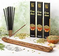 Kit 3 Caixas Incenso de Erva Doce Natural Premium (7 Varetas por Caixa) - Aroma Relaxante, Purificação Energética e Bem-Estar para Casa, Meditação e Aromaterapia