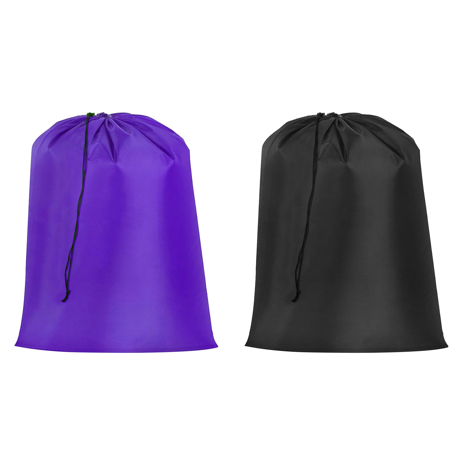 Bolsas de lavandería con cordón de 27x22 pulgadas de tela lavable morado y negro 2 piezas