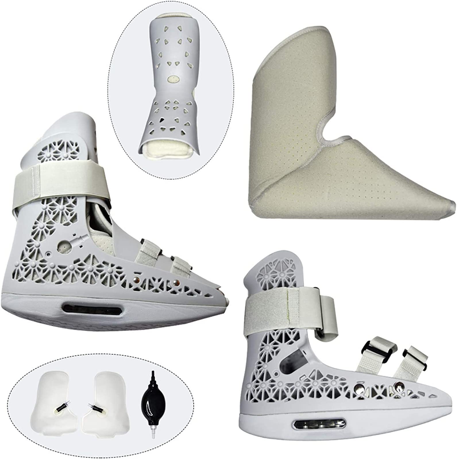 Soporte para Pie/Tobillo, Bota para Caminar con Aire, Férula Nocturna para Fascitis Plantar, Espolón En El Talón, Dolor En El Pie, Inflamación del Tendón De Aquiles, Alivio del Dolor,L