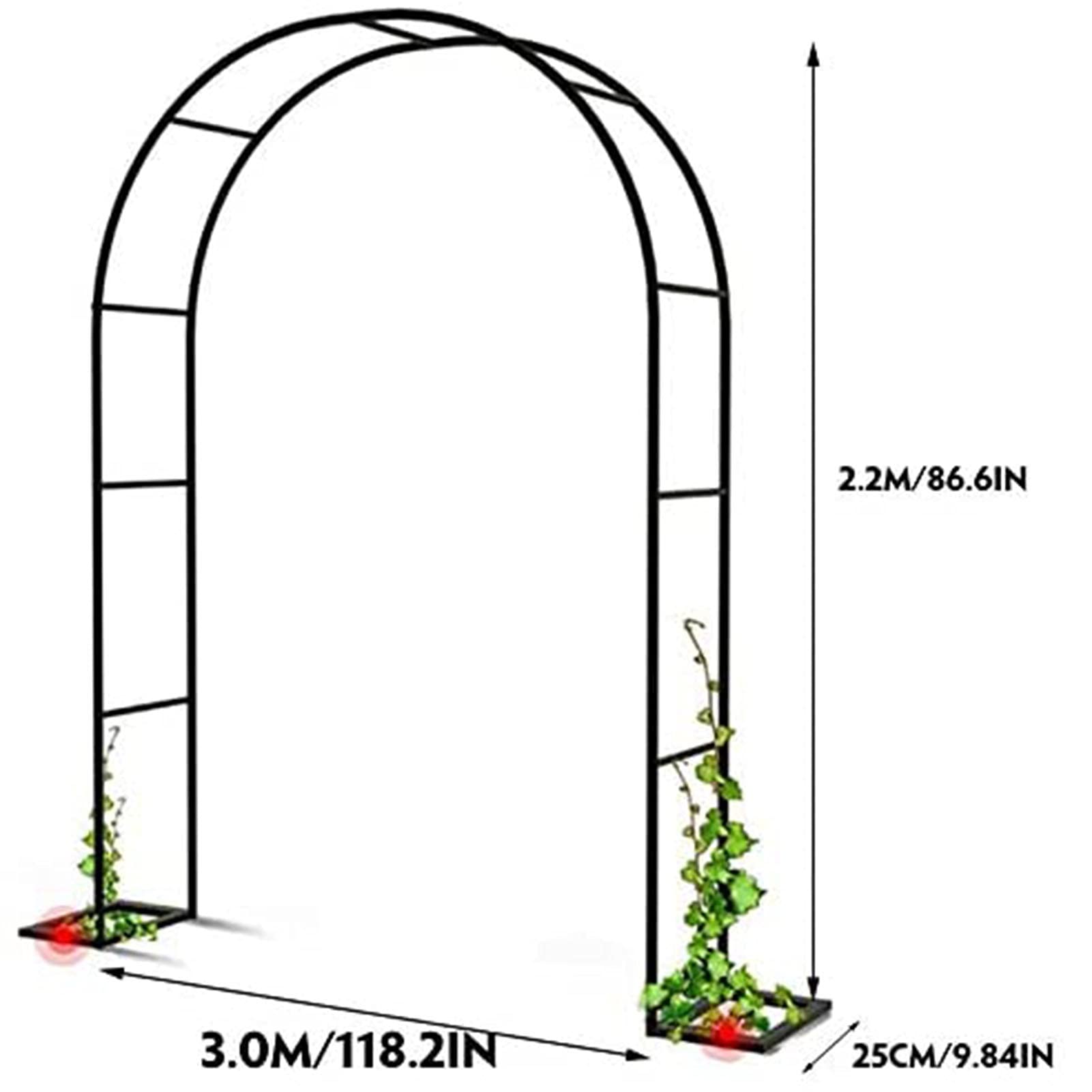 Pergola ogrodowa, odporna na warunki atmosferyczne metalowa pergola – elegancki łuk ogrodowy do roślin pnących, kratka różana na wesela, dekoracja trawnika i tarasu, idealna na wieczór panieński i