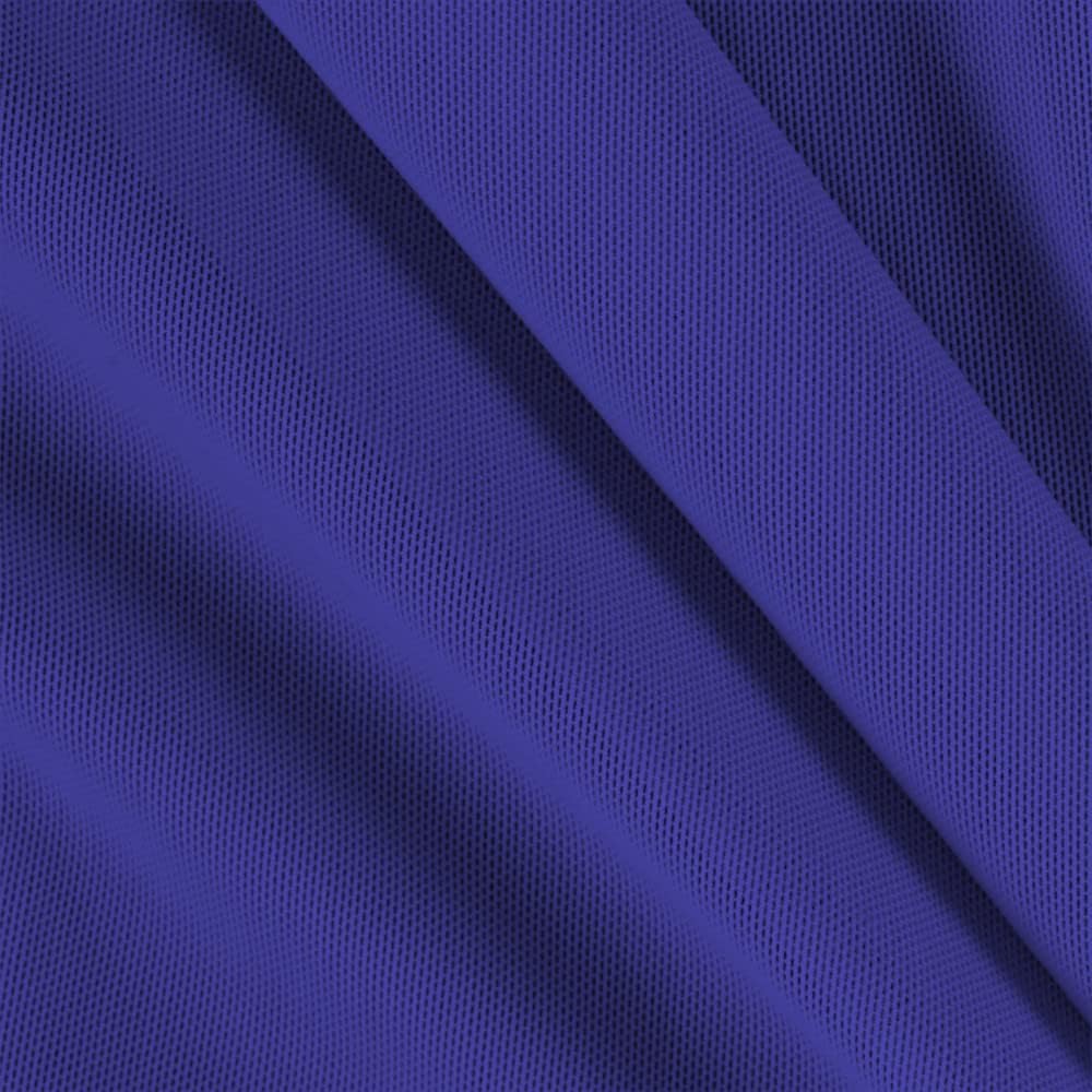 Power Mesh Fabric | 5 Yards Continuous | 60" Wide | 4-Way Stretch, 10% Spandex | Lightweight, Sheer (Royal Blue)