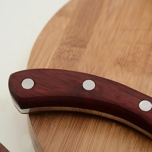 Miniatura 7 de Lifespace Cuchillo de chef estilo vikingo con mango de madera y funda
