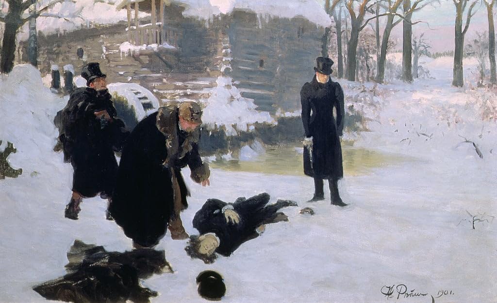 Tableau le Duel d'Ilya Répine impression d'art mural vintage 60x90cm