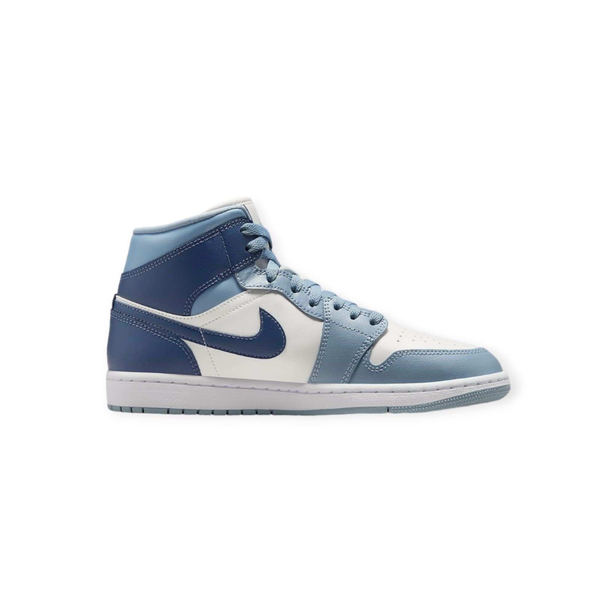 NIKE Jordan 1 Mid Women Sail/Diffused Blue-Blue Grey BQ6472-140 7