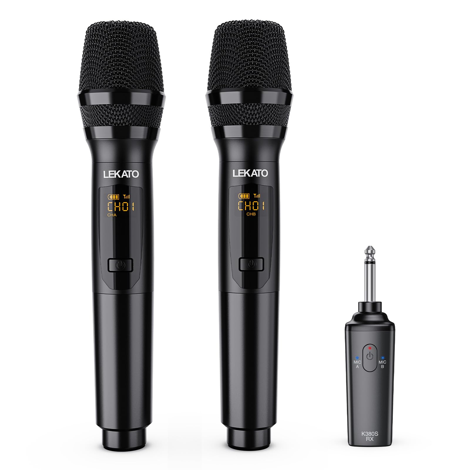 Amazon.com: LEKATO Wireless Microphone, 2.4GHz Rechargeable Dual