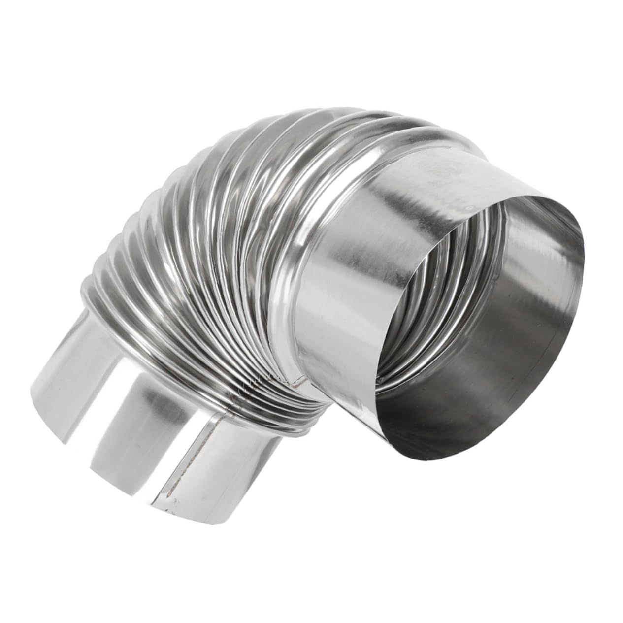 Hemobllo 5pezzi Elbow Chimney Flue Acciaio Inossidabile Gradi Tubo Flessibile Per Scarico Fumi Adatto Per Cucina e Bagno Resistente Alle Alte Temperature