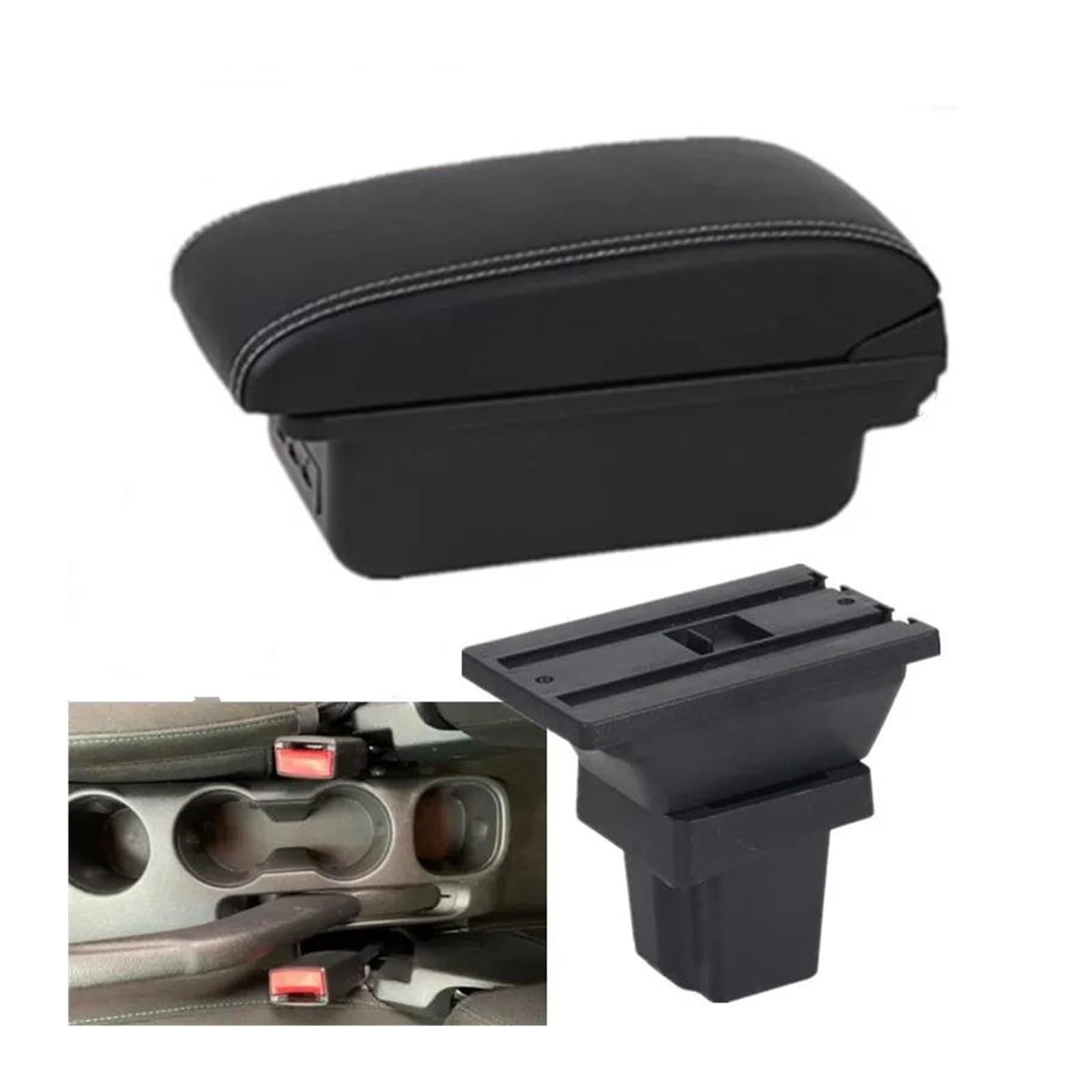 For Chevrolet For Trax For Tracker For Holden For Trax 13-20 Car Arm Storage Box Car Armrest Accessories Armrest Box(B style white line)
