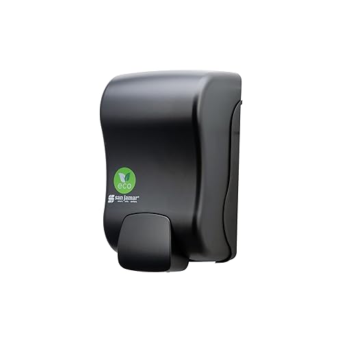Miniatura 3 de San Jamar Ecologic Rely - Dispensador manual de jabón líquido de plástico reciclado, dispensador de líquidos, dispensador de pared con cero residuos