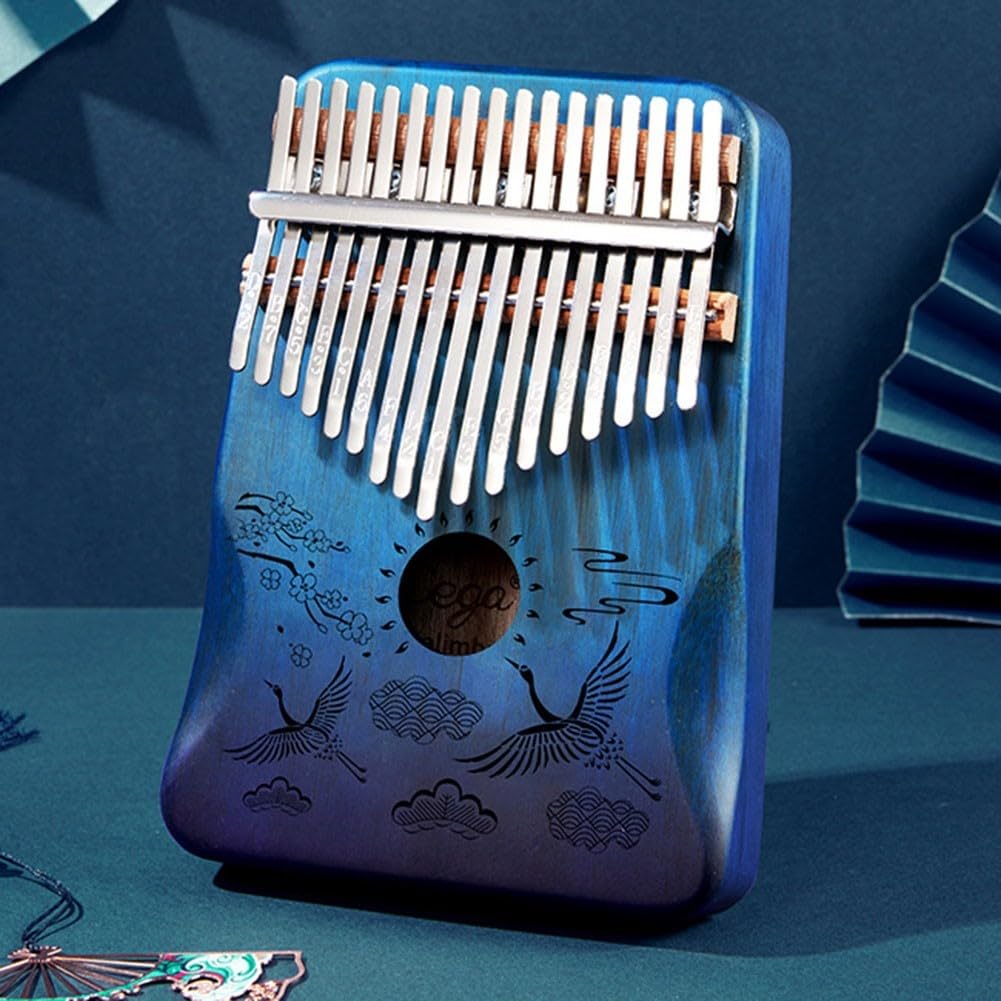 SPORTARC Kalimba - Pianoforte a 17 tasti, strumento a percussione in mogano, Kalimba portatile in legno, 17 toni, 18 x 13 x 3,5 cm ()
