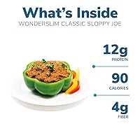 Vista 2 de WonderSlim Comida de Proteína, Mezcla de Sloppy Joe, 12g de Proteína, Sin Gluten (7 unidades)