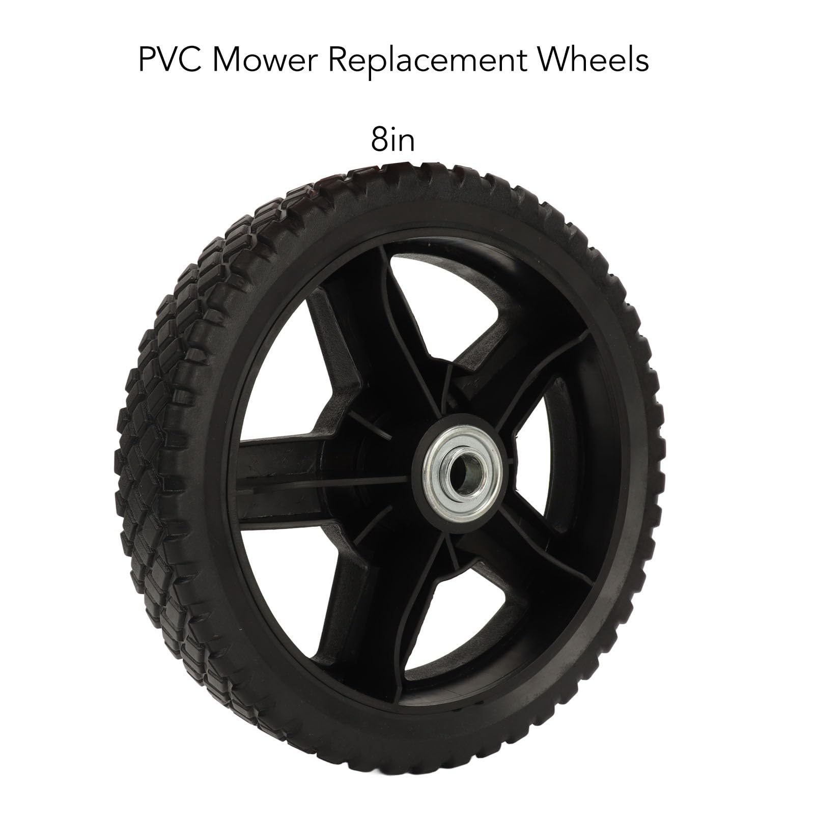 VGEBY 8 Inch Mower Wheels, Lawn Mower Wheels Replacement Increase Friction High Stability Easy Installation - Image 4