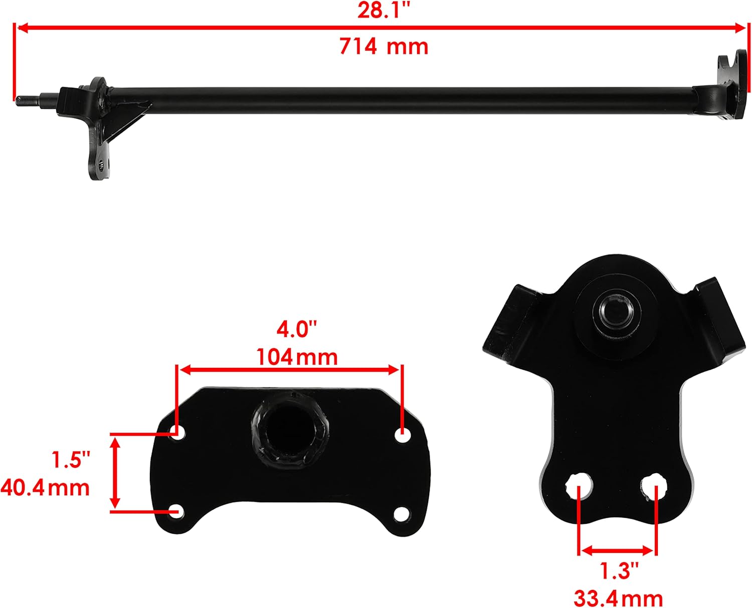 Caltric Steering Shaft Column compatible with Suzuki QuadSport Z400 LTZ400 2X4 2003-2004 51650-07G00
