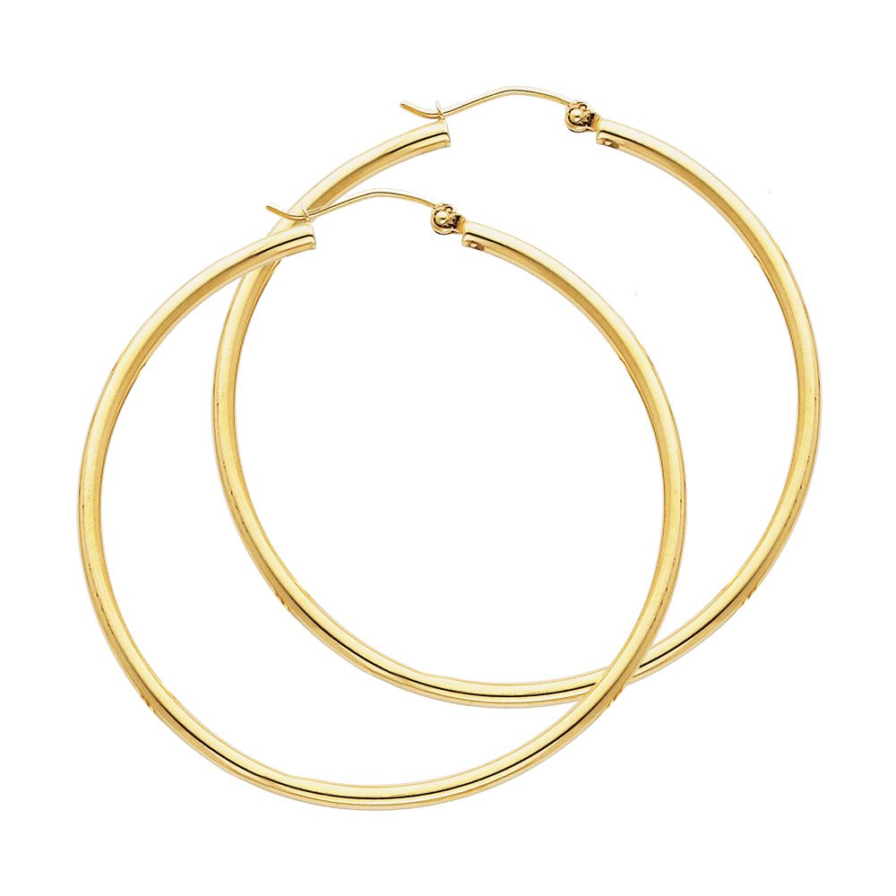 14k REAL Yellow Gold Multi Size Hoop Earrings
