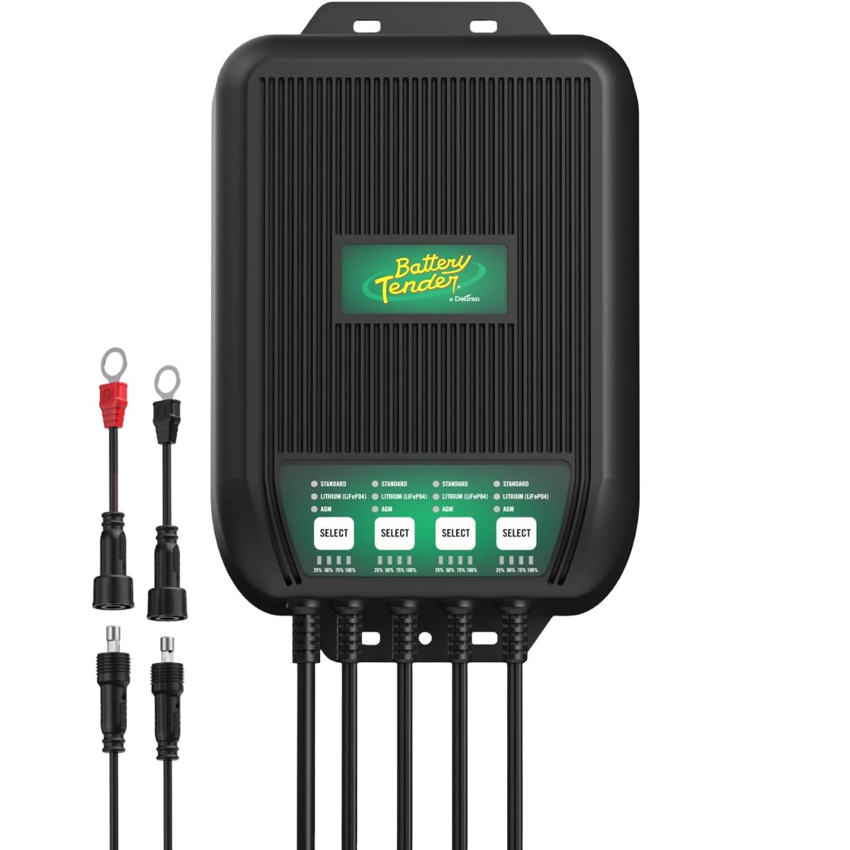 Battery Tender WaveCharge Pro 4 Bank Marine Battery Charger- 12V 40 AMP (10Amps X 4 Batteries) - Fully Automatic Weatherproof Onboard Battery Charger and Maintainer - 022-1009-DL-WH