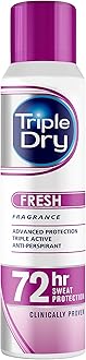Triple Dry Women | Fresh Fragrance Anti-Perspirant Spray 150ml | 72-Hour Protection Against Excessive Sweating | Fights Odour | Triple Active Formula | Clinically Proven | Female