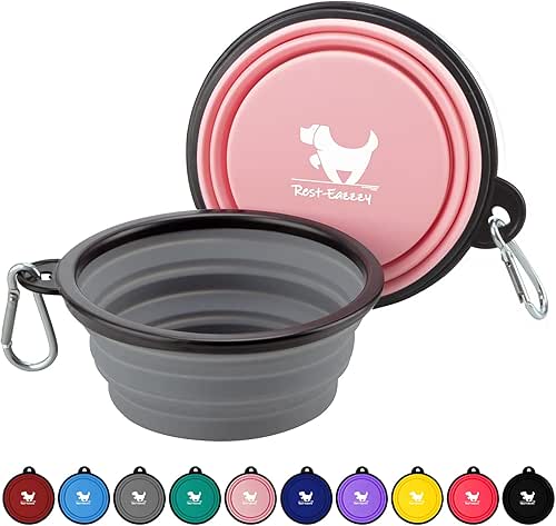 Collapsible Dog Bowls for Travel, 2-Pack Dog Portable Water Bowl
