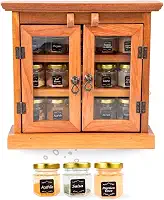 Armário Pequeno de Madeira para Temperos - Estilo Rústico, Montagem na Parede, Ideal para Cozinha e Área Gourmet