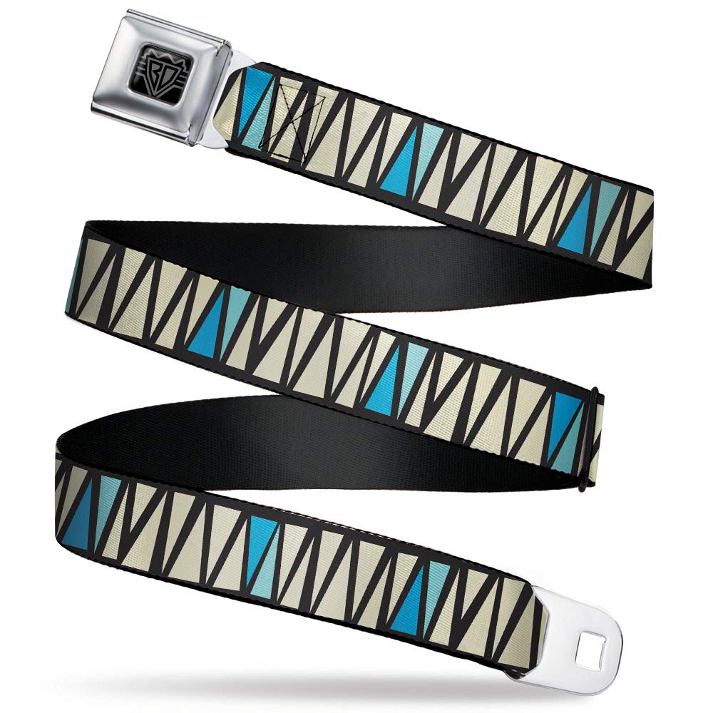Cinturón de seguridad Buckle-Down Zig Zag azul infantil ajustable 8