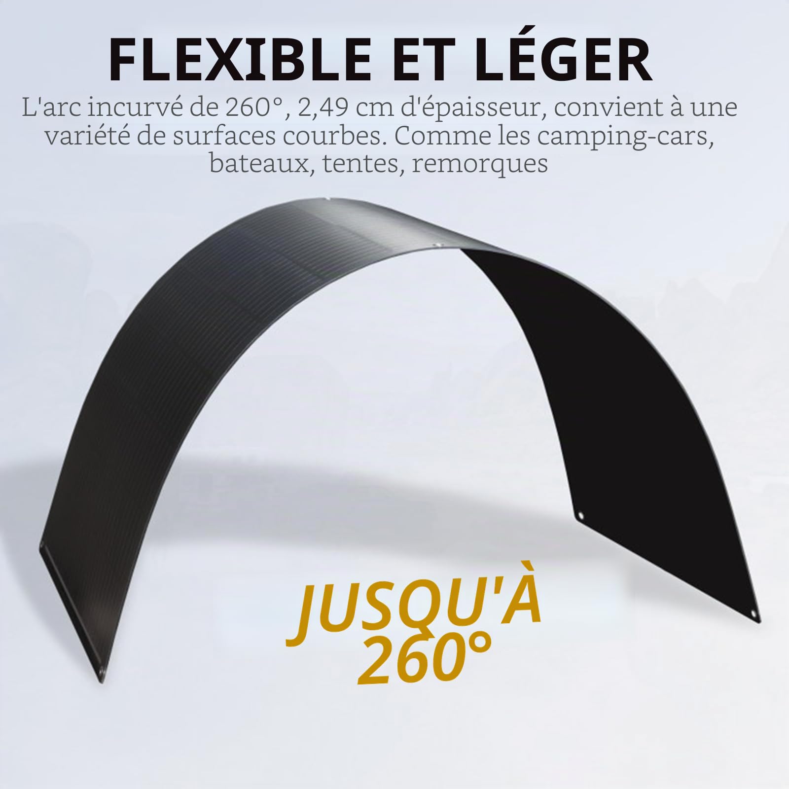 XINPUGUANG Panneau solaire Souple 105 W pour camping-car, bateaux