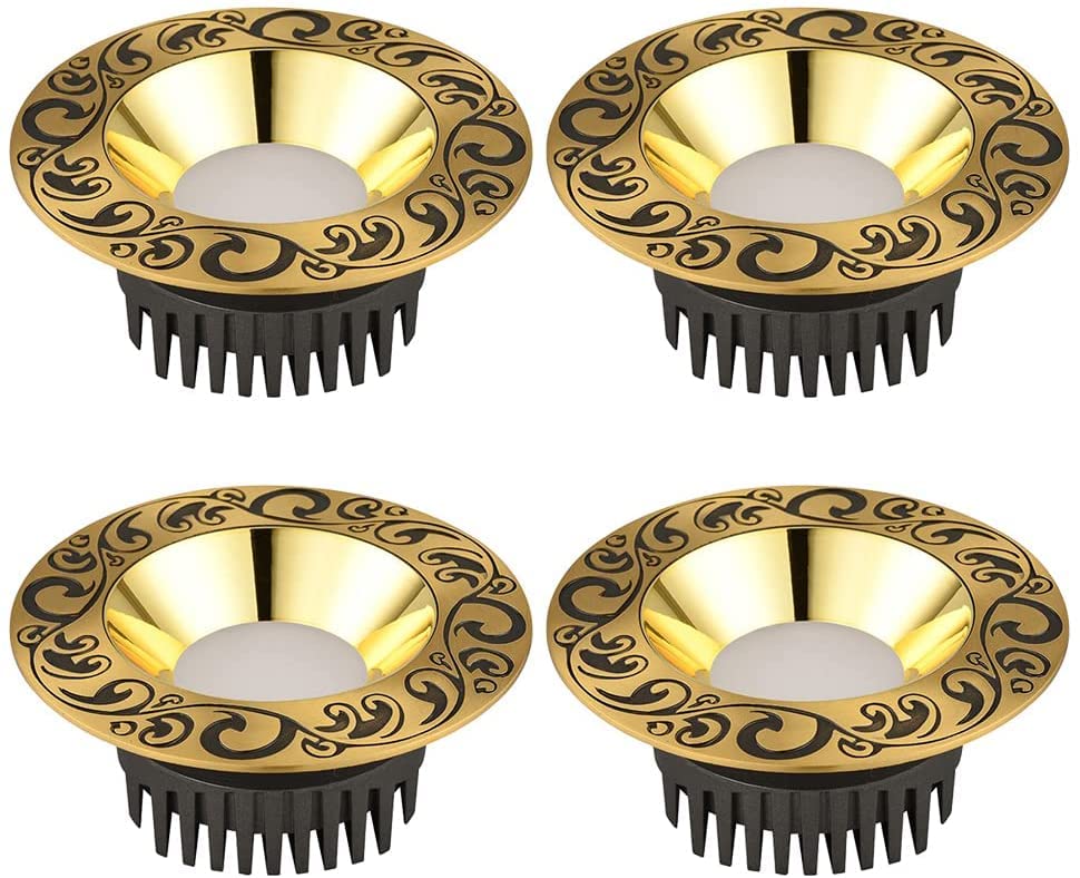 Spots LED ronds 18W laiton brossé pour éliminer les zones d'ombre chez soi