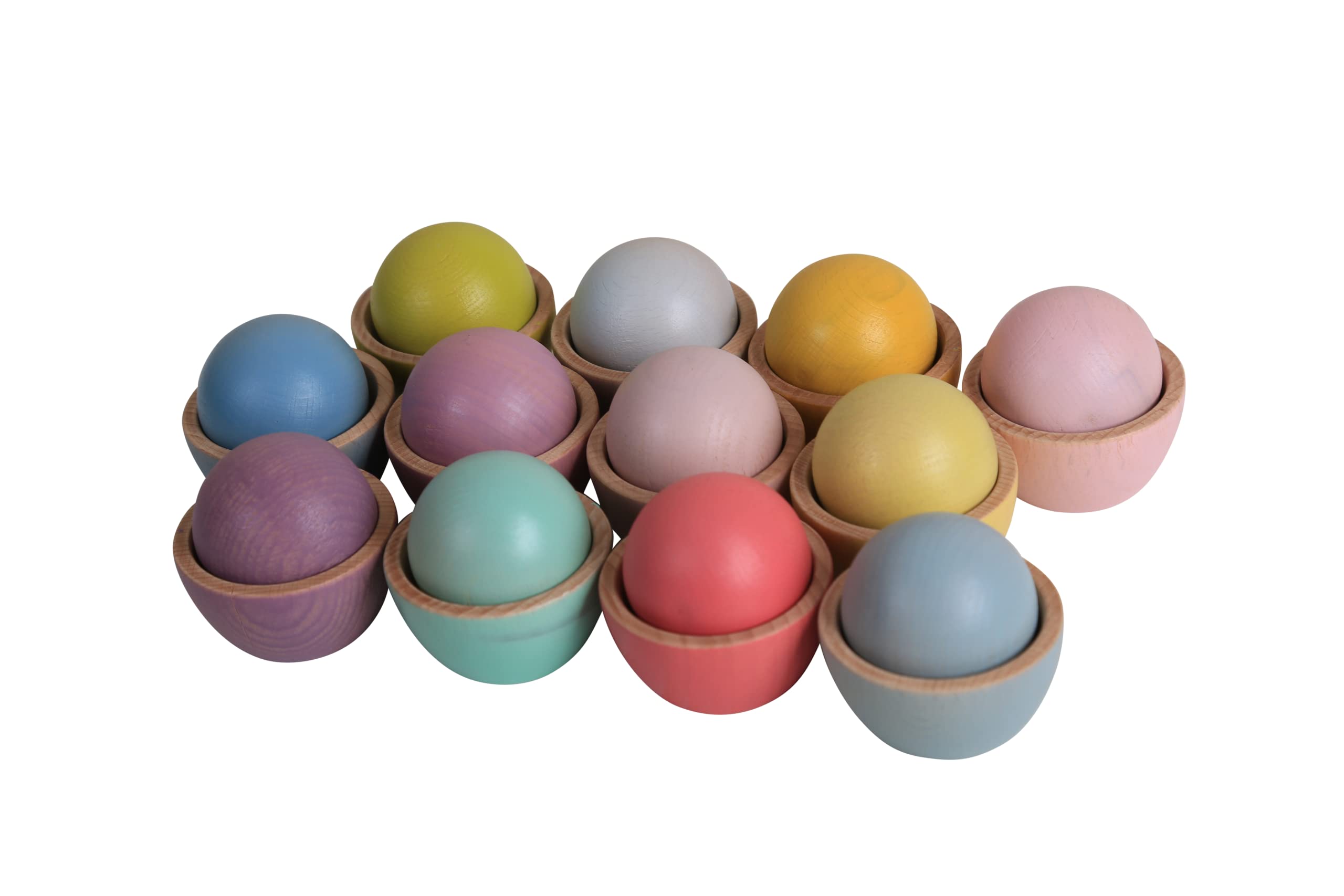 Gamez Galore Natural Varnished, Rainbow and Pastel Coloured Collection of Stacking