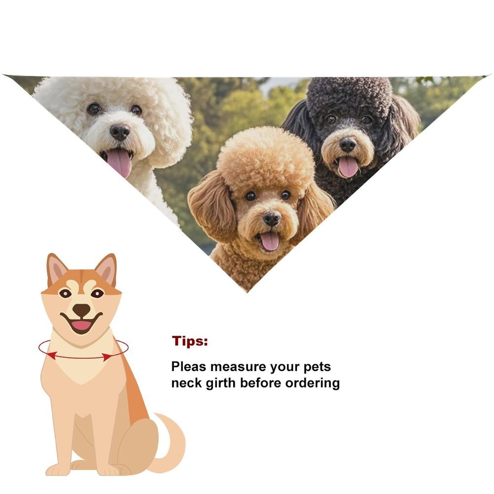 Barboncini DogsPet Sciarpa Bandana per cani taglia piccola media grande triangolo tessuto alta qualità