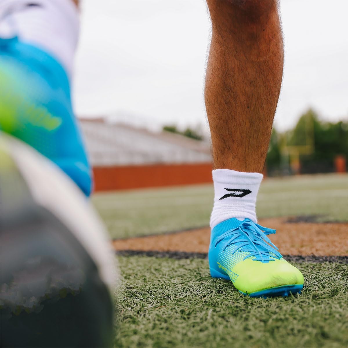 Phenom Elite Quantum Energy All-Purpose Cleats – Columbia Blue & Slime Edition | Carbon Fiber Lightweight Speed Cleats for Men’s & Kids