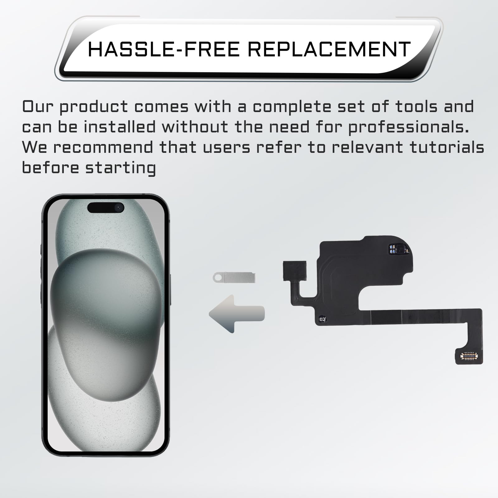 Écouteur Interne IPhone 15 - Haut-parleur Nappe D'oreille A3090 A2846 - Pièce D'origine