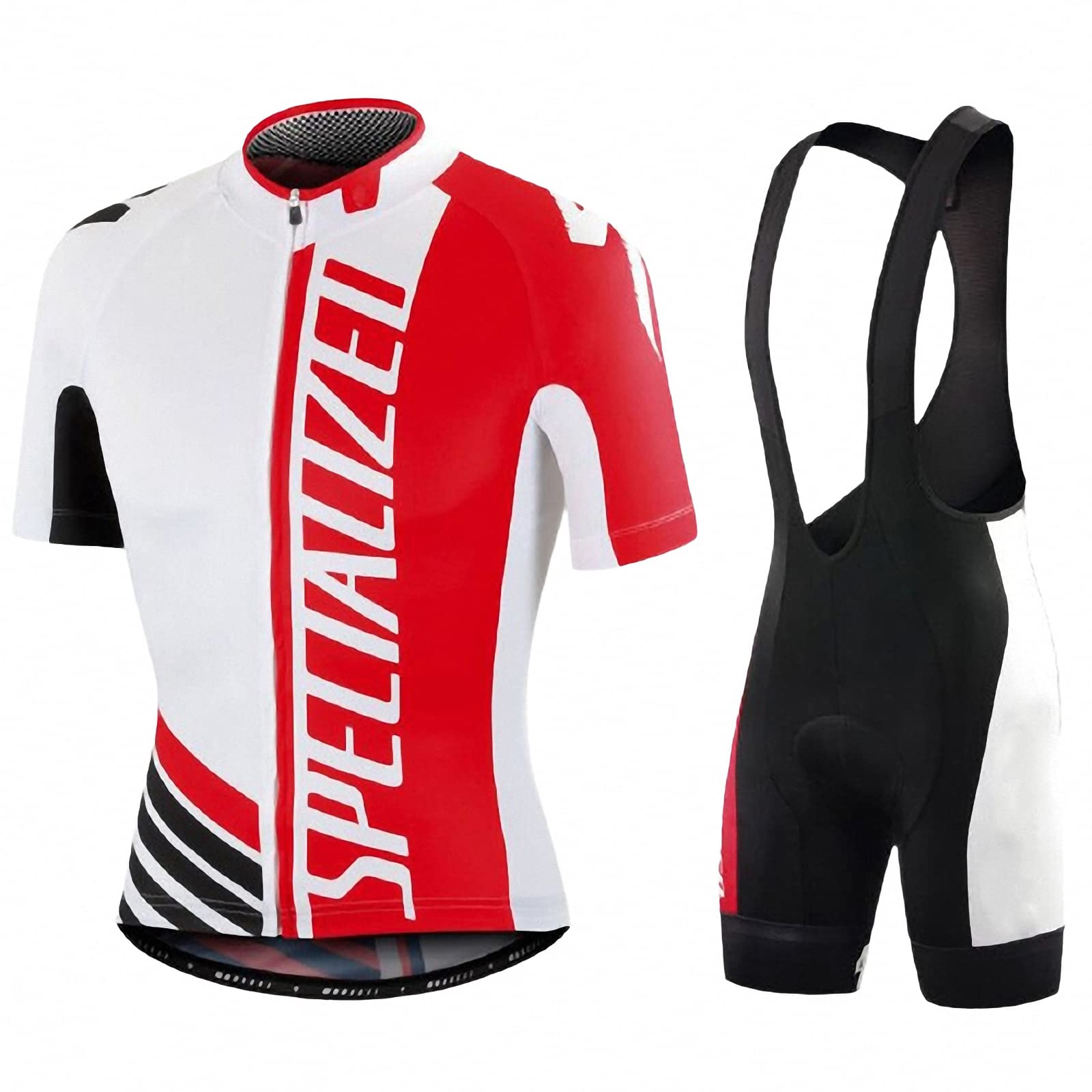 Kurzarm radanzug für Herren,bib Shorts mit Gel gepolsterten hosenträgern,Fahrrad Bekleidung radanzug radtrikot Anzug, Sommer Outdoor atmungsaktives rennrad TB radshirt