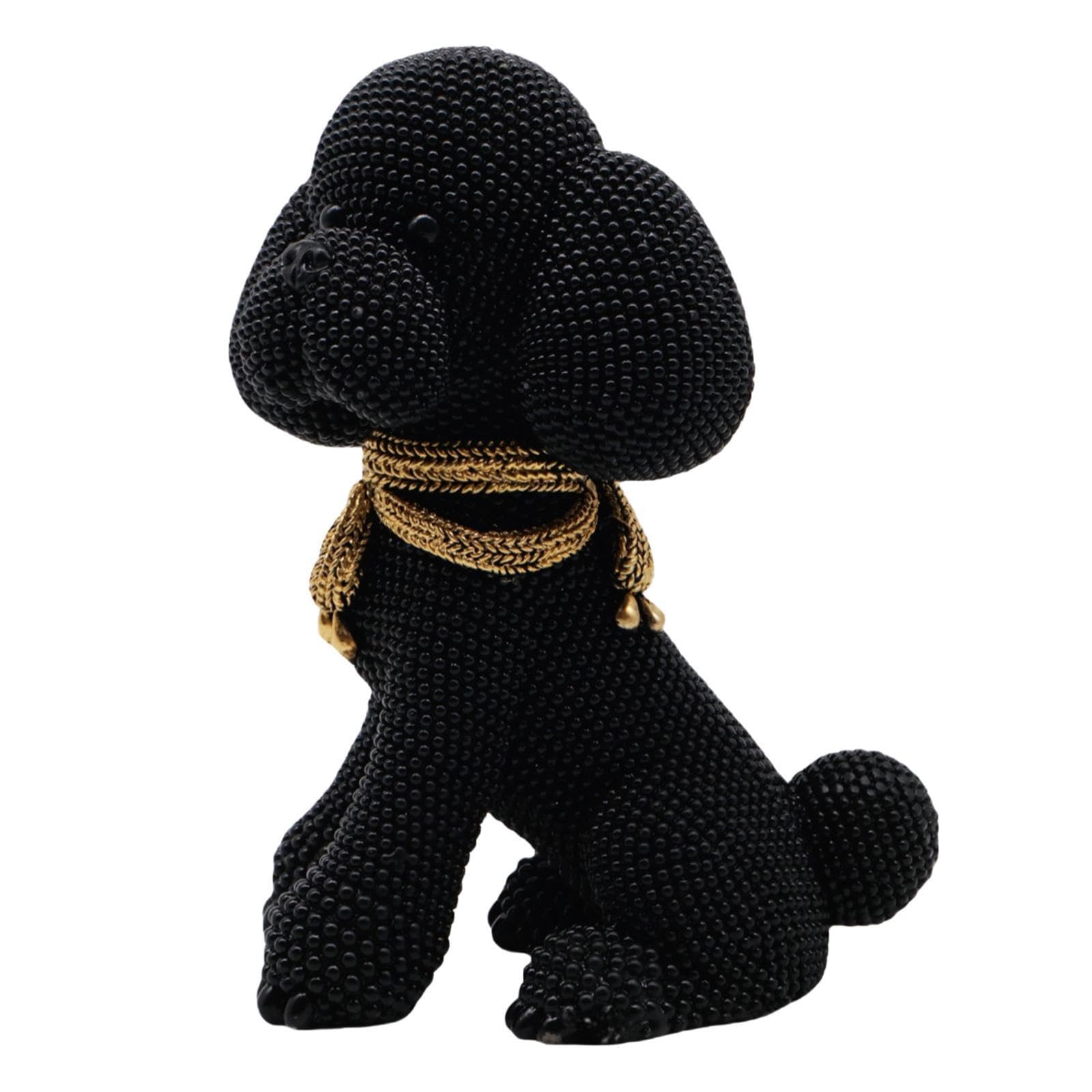 mophrati Statua da tavolo a forma di cane: opera d'arte moderna e creativa per l'arredamento, realizzata con resina di qualità, statue decorative per amici, ecc.
