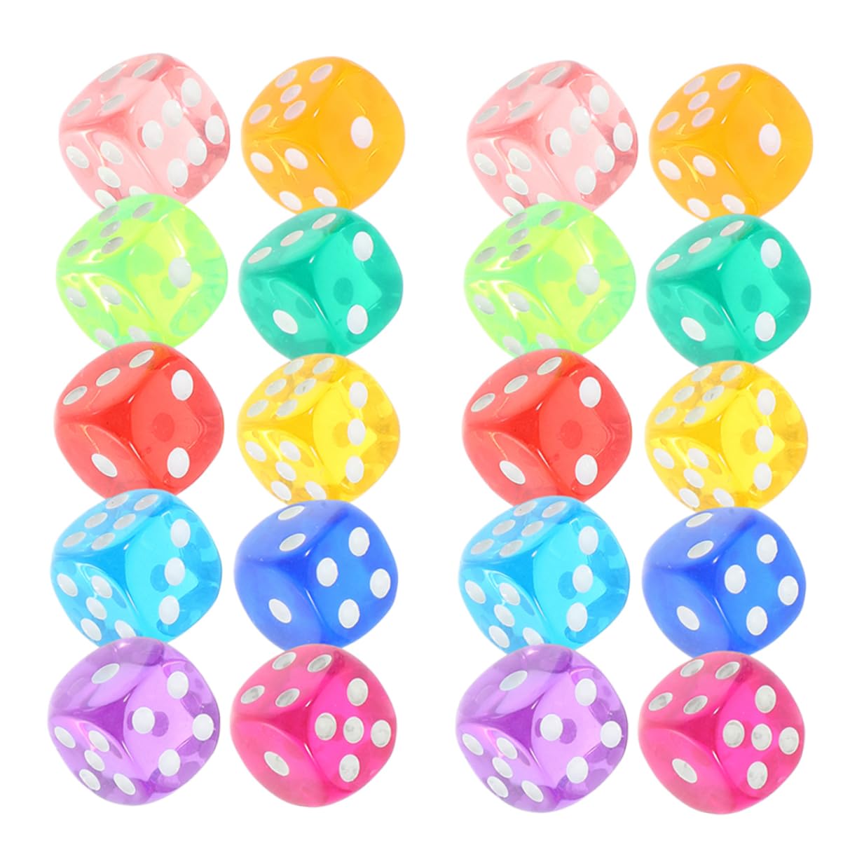 Alasum 400stücke Transparente Acryl Würfel Mit Rundungen Seitige Spielwürfel Für Brettspiele Party Und Lernspiele Leicht Und Tragbar Für Spieleabende Und Geselligkeit