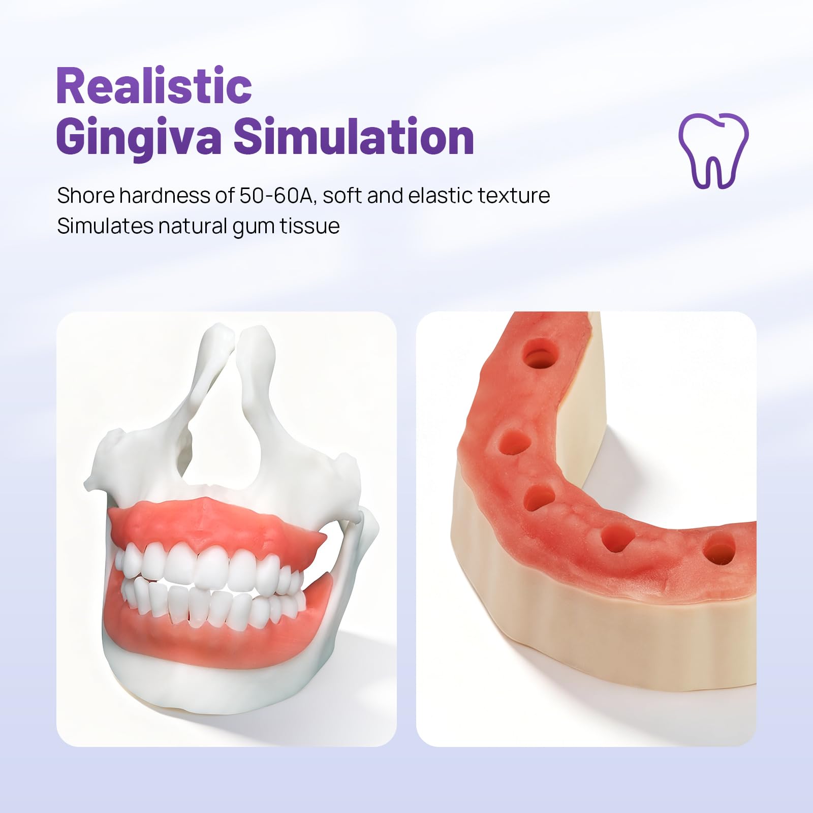 RESIONE F80 - Resina elastica per stampante 3D, 405 nm, resina indurente UV con resina fotopolimerica resistente agli urti, per stampa 3D LCD DLP MSLA (colore gengive, 500 g)