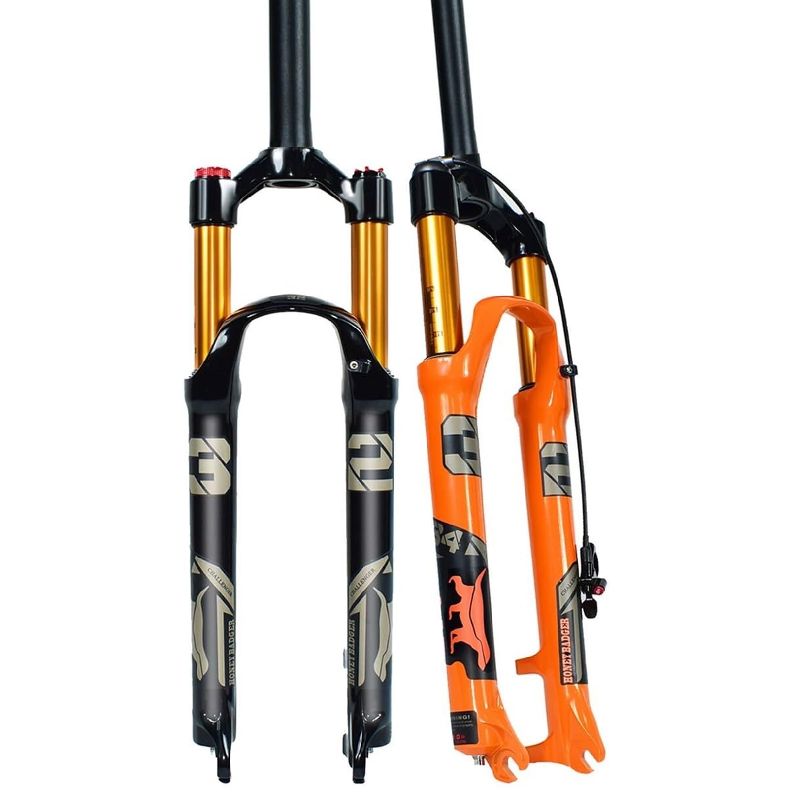 1 widelec rowerowy z prostą rurą 1/8 cala nadaje się do MTB, rowerów turystycznych, rowerów składanych, XC, e-bike, skok sprężyny 120 mm, 100 x 9 mm szybkozłączka do rowerów górskich