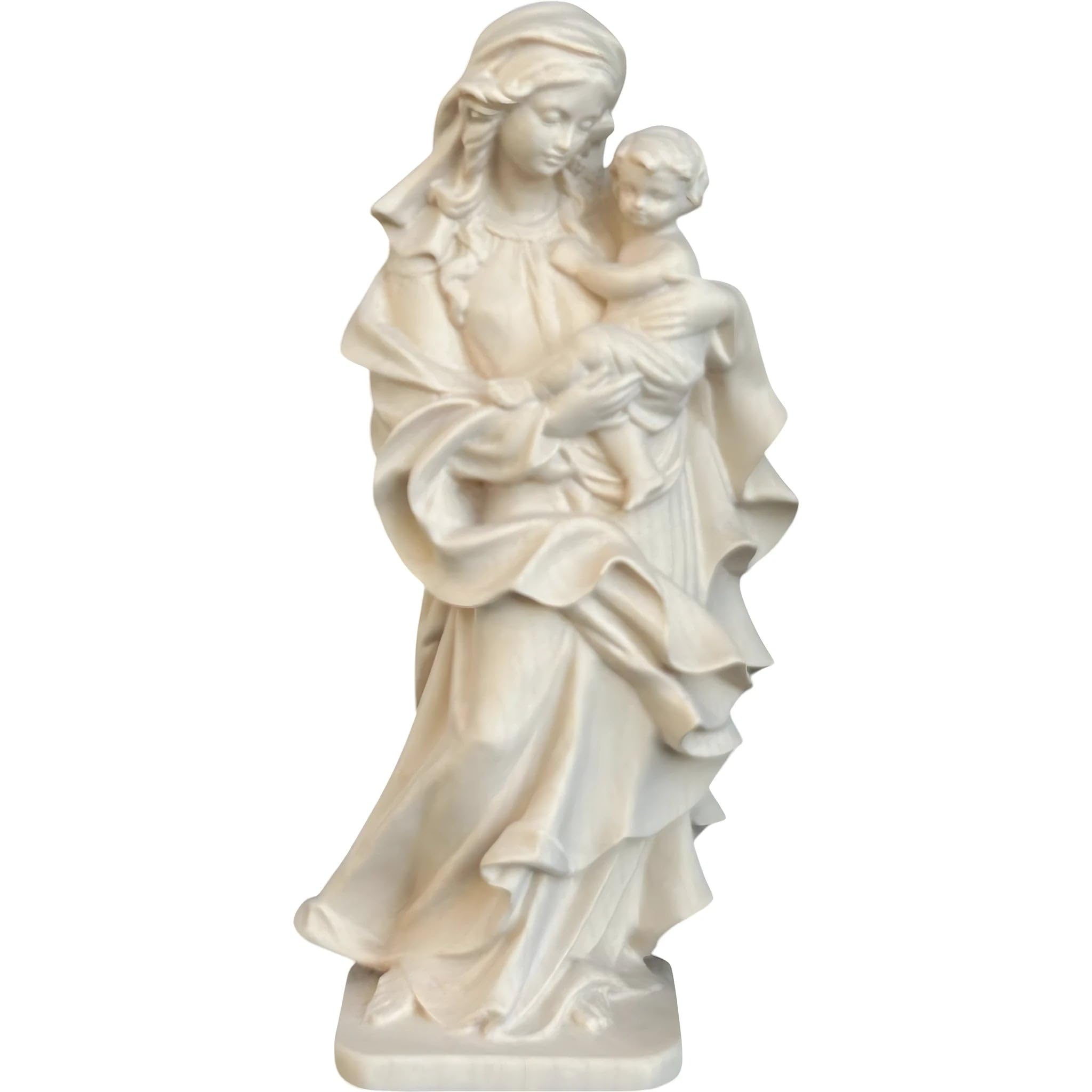Dolfi | Matka Boża Serca z dzieckiem 40 cm | Naturalne drewno w Val Gardena | Figurka szopka