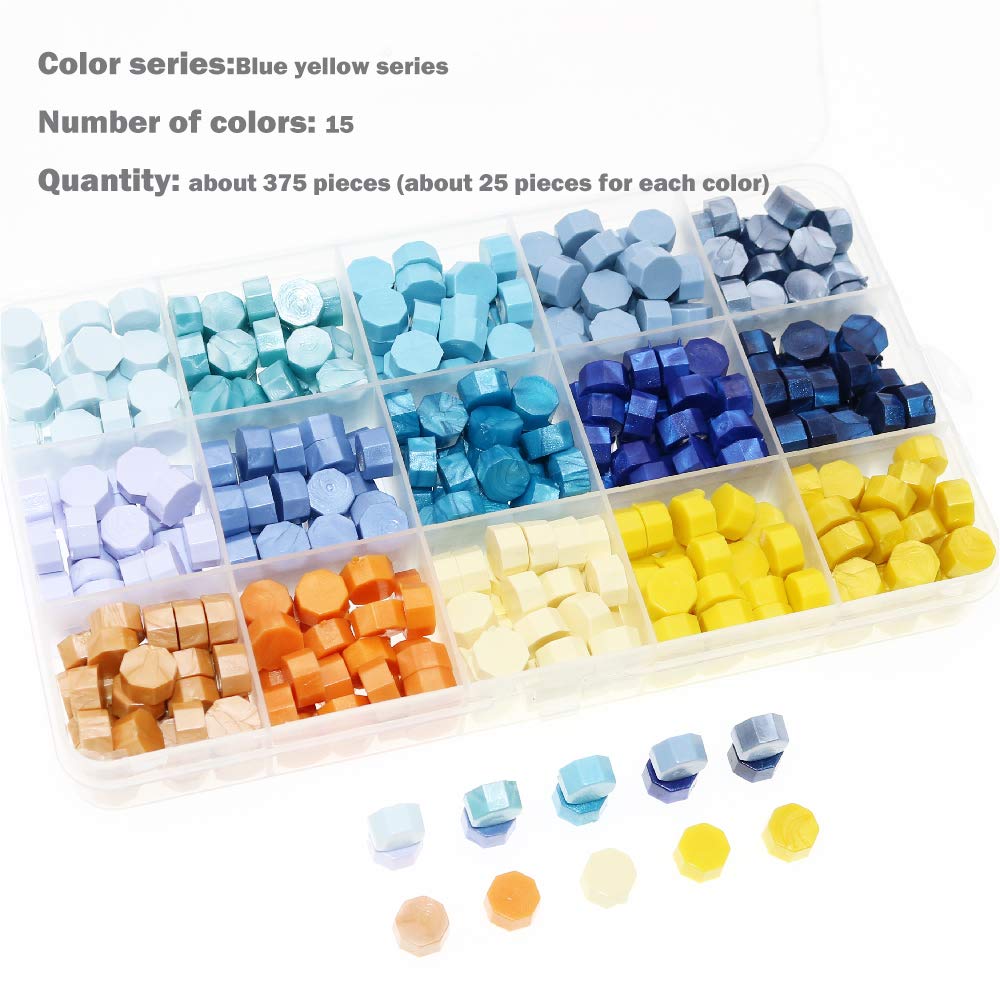 400 Perline Cera Per Sigillo Blu | Kit Con Cucchiaio E Candele | Per Inviti E Regali - Foto 7