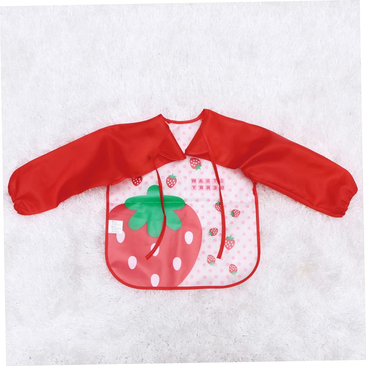 Abaodam 2Pcs Drawing Aprons for Cartoon Design Artist Painting Smocks with Long Sleeves for Creative Activities Red Strawberry Pink Bird