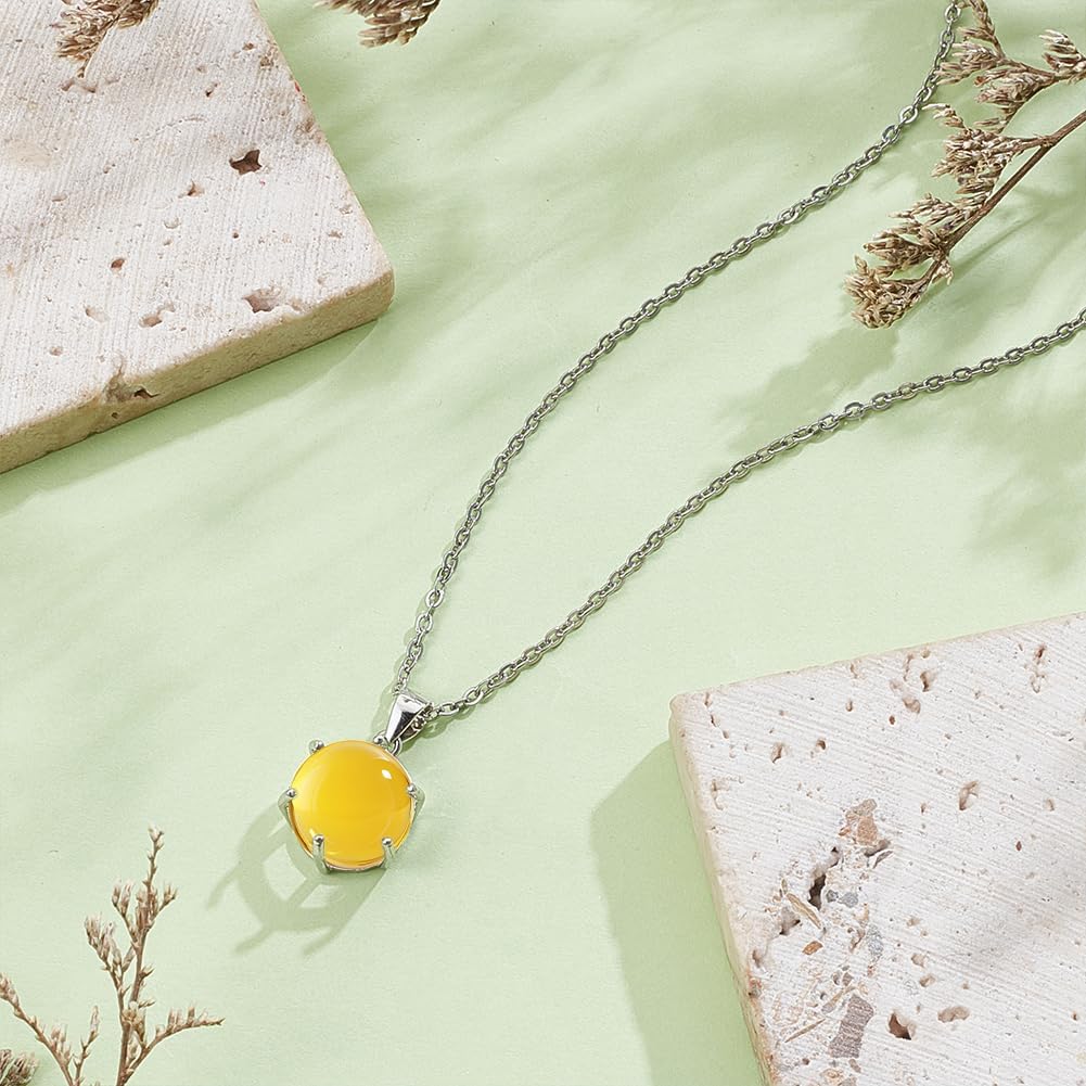 BENECREAT 925 Sterling Silver Round Pendant Setting, Cabochon Setting Pendant with 6 Claws for DIY Necklace Jewelry Making - Image 4