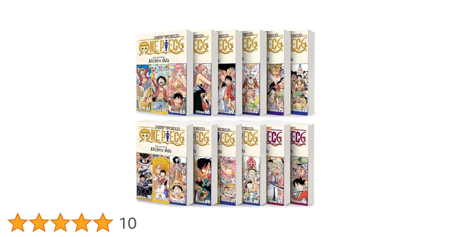 One Piece 3-in-1 Edition 12-book Manga Set 21-32: Vol. 61-96