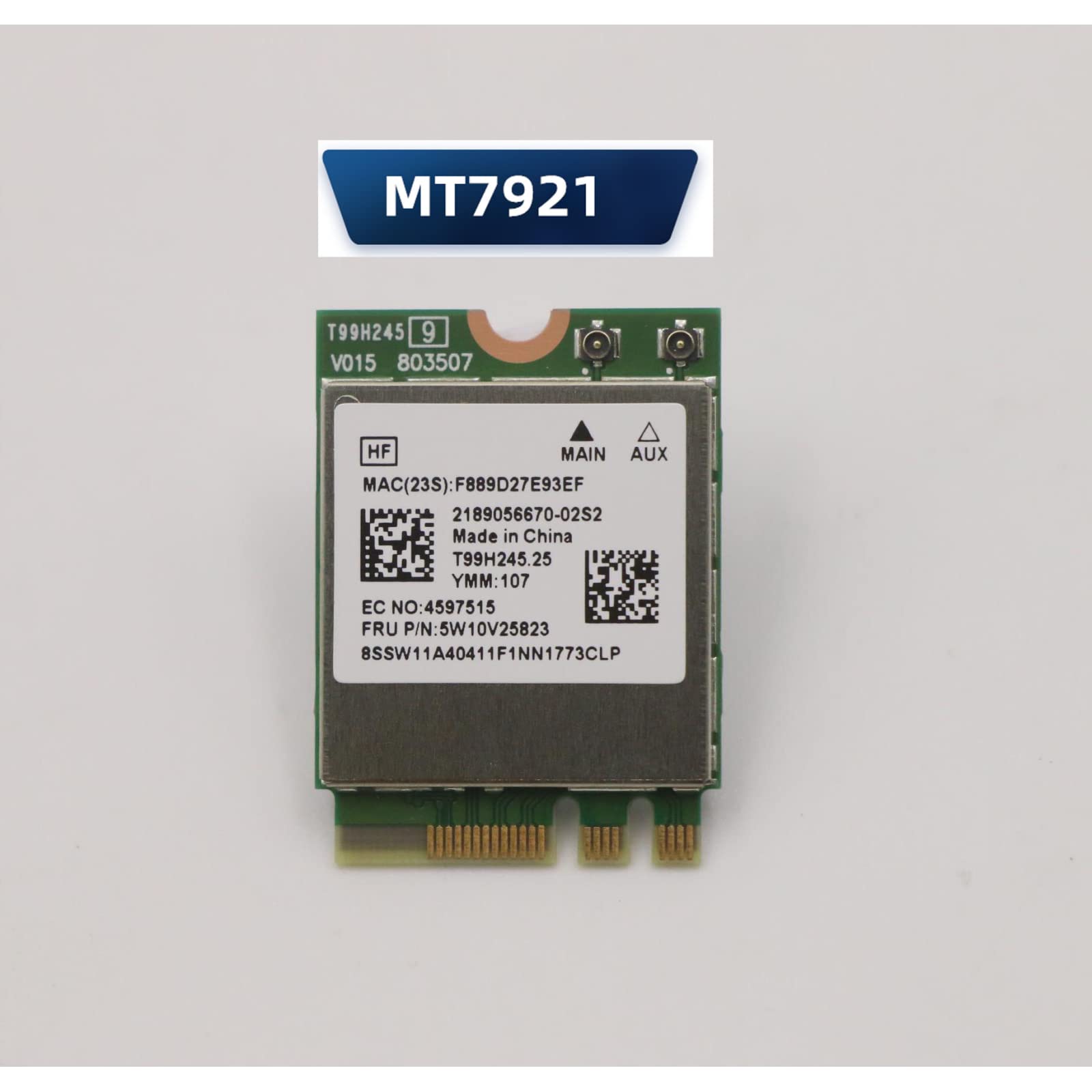 MT7921 WiFi6 Wireless Card 5.2 Bluetooth 5W10V25844 Notebook Card 