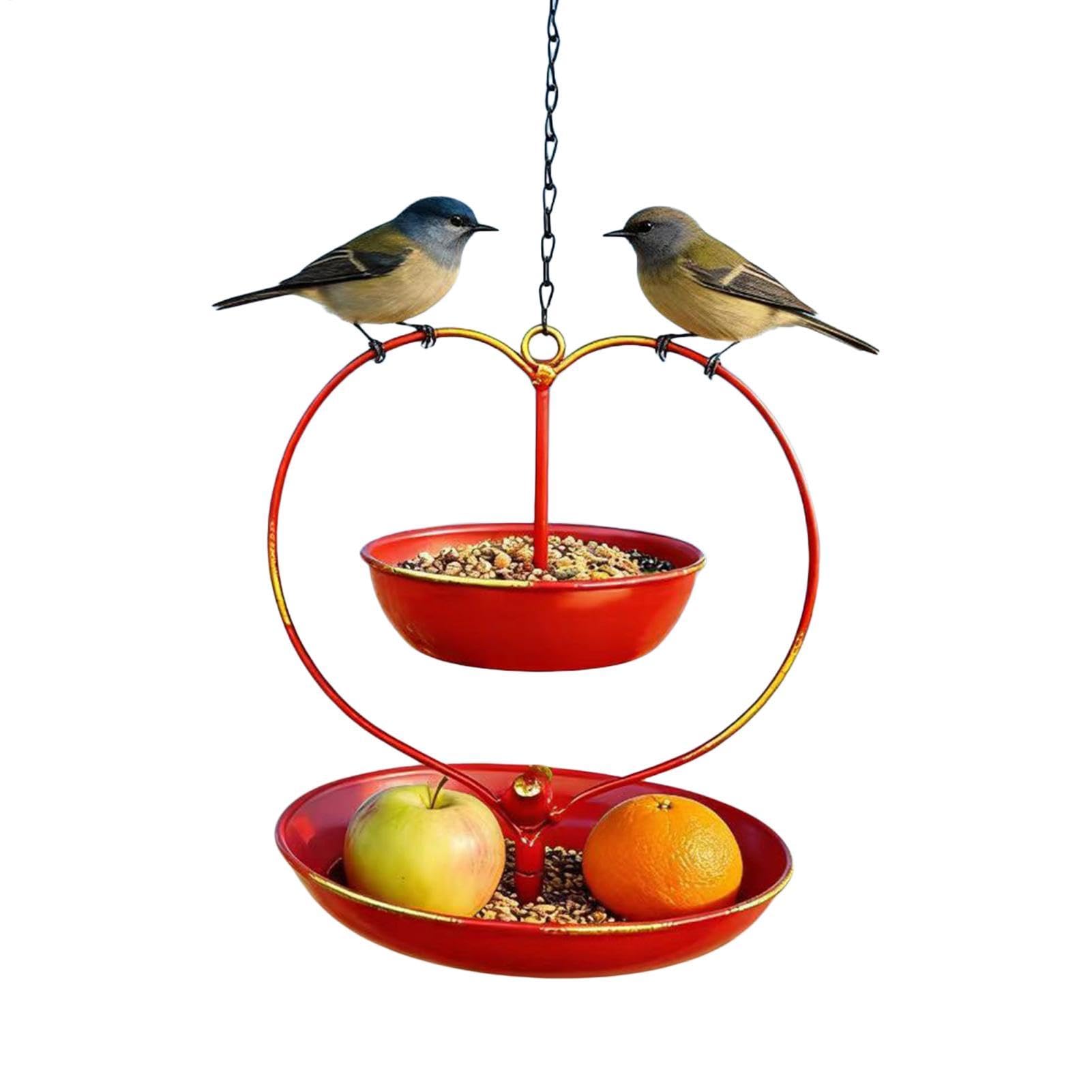 Mangeoires à oiseaux extérieur suspendues en métal pour arbre, balcon et fenêtre